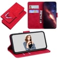 thumbnail image 1 of Case for iPhone 15 Pro 5G 6.1", Pattern PU Leather iPhone 15 Pro Wallet Case Flip Cover Card Slots Magnetic Closure Case Compatible with Apple iPhone 15 Pro - Red, 1 of 5