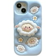 thumbnail image 1 of Case for iPhone 15 Pro,Cute 3D Kawaii Phone Cases Funny Butter Bear Angel Cartoon Cover with Keychain Soft Silicone Gel Drop Protection Case Women Girls for iPhone 15 Pro, 1 of 7