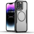 thumbnail image 1 of Case for iPhone 15 Pro,Full-Body Rugged Carbon Fibre Protective Clear Back Hybrid Magnetic with Wireless Charge Shockproof Protector Phone Case for iPhone 15 Pro,6.1 inch 2023 (Black), 1 of 18