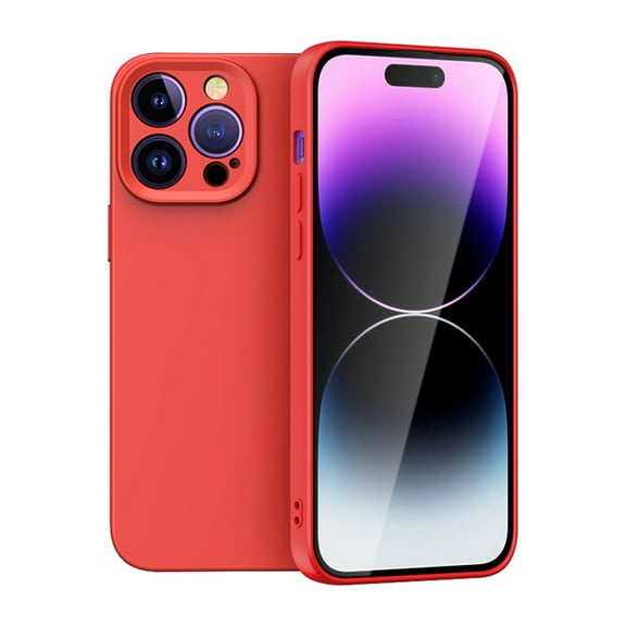 Case for iPhone 15 Pro, Liquid Silicone Phone Cover with Anti-Scratch Soft Microfiber Lining, Full Camera Coverage Non-Slip Dustproof Slim Lightweight Case for iPhone 15 Pro, Red