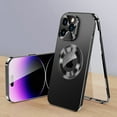 thumbnail image 1 of Case for iPhone 15 Pro Max, Compatible with Magsafe 360 Degree Full Body Protection Case Magnetic Attraction Metal Bumper + Front Glass + PC Back Cover for iPhone 15 Pro Max (6.7 inch) - Black, 1 of 7