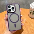 thumbnail image 1 of Case for iPhone 15 Pro Max,Decase Frosted Matte Soft Liquid Silicone Lightweight Phone Cover,Military Grade Drop Protection Rugged Mag Safe Magnetic Case,for iPhone 15 Pro Max - purple, 1 of 1