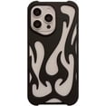 thumbnail image 1 of Case For iPhone 15 Pro Max,Electroplate Glossy Flame Shape Hollow Heat Dissipation Unique Luxury Design Protection Shockproof Women Girls Phone Case For iPhone 15 Pro Max,6.7 inch 2023 (MS Black), 1 of 18
