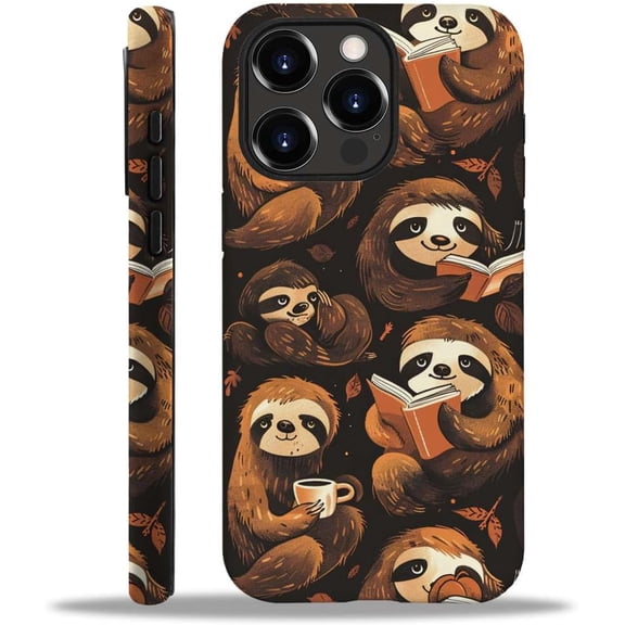 Case for iPhone 15 Pro Max, Lovely Sloth Life 2 in 1 Hard Shell + Silicone, Shockproof Bumper Drop Protective Compatible with iPhone 15 Pro Max Case 6.7-inch