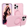 thumbnail image 1 of Case for iPhone 15 Pro Max with Magnetic [Rotatable Invisible Ring Stand] [Compatible with MagSafe] Soft Microfiber Lining Military-Grade Drop Protection Phone Case for iPhone 15 Pro Max, Pink, 1 of 6