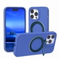 thumbnail image 1 of Case for iPhone 15 Pro Max with Magnetic [Rotatable Invisible Ring Stand] [Compatible with MagSafe] Soft Microfiber Lining Military-Grade Drop Protection Phone Case for iPhone 15 Pro Max, Darkblue, 1 of 6