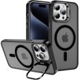 thumbnail image 1 of Case for iPhone 15 Pro Max,Military Grade Drop Full-Body Shockproof Protective Lens Holder Kickstand with Wireless Charging TPU+PC Phone Case for iPhone 15 Pro Max,6.7 Inch 2023 (Black), 1 of 10