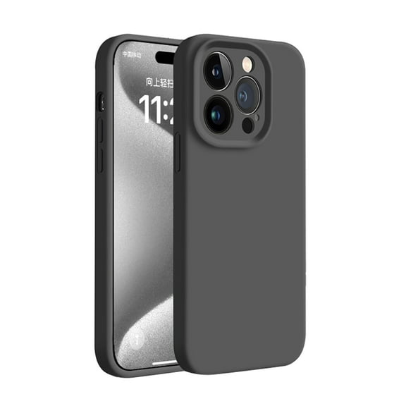 Case for iPhone 15 Pro Max, Triple-Layers Liquid Silicone Case, Soft PC Gel Rubber for Ultimate Shockproof Protection, Upgrade Camera Guard Anti-Dust Slim Phone Case for iPhone 15 Pro Max, Grey