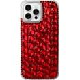 thumbnail image 1 of Case for iPhone 15 Pro,iPhone 15 Pro Case,3D Handmade Sparkle Stunning Stones Crystal Diamond Bling Glitter Girls Women Shockproof Phone Case for iPhone 15 Pro,6.1 inch 2023 (Red), 1 of 4
