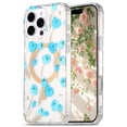 thumbnail image 1 of Case for iPhone 15, Ultra-Slim Floral Clear Phone Case Compatible with MagSafe, TPU+PC Shockproof Drop Protective Anti-Yellow Anti-Scratch Anti-Fingerprint Case for Women Ladies, E, 1 of 10