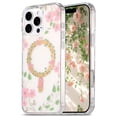 thumbnail image 1 of Case for iPhone 15, Ultra-Slim Floral Clear Phone Case Compatible with MagSafe, TPU+PC Shockproof Drop Protective Anti-Yellow Anti-Scratch Anti-Fingerprint Case for Women Ladies, C, 1 of 10