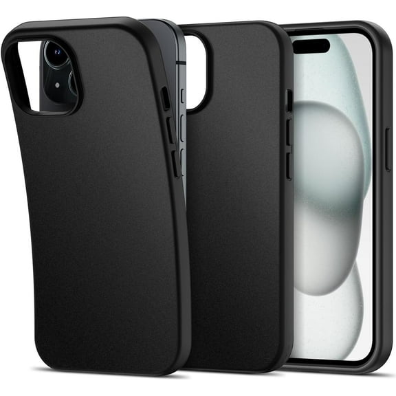 Case for iPhone 15, Ultra [Slim Thin] Flexible Scratch Resistant TPU Shockproof Bumper Gel Rubber Soft Silicone Protective Phone Case Cover for iPhone 15 6.1'' (Matte Black)