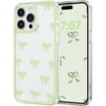 thumbnail image 1 of Case for iPhone 15/plus/pro/pro max, Clear Cute Ribbon Bowknot Pattern Aesthetic Transparent Phone Case Raised Camera Protection Stylish Slim Soft Durable TPU Protective Cover for Women Girls, 1 of 9