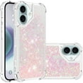 thumbnail image 1 of Case for iPhone 16 Case Glitter Liquid Cute Clear,Sparkle Floating Quicksand Shockproof Protective Bumper Soft TPU Phone Case for iPhone 16 6.1 inch Star Pink YB, 1 of 14