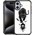 thumbnail image 1 of Case for iPhone 16 Case, Graphic Design Case for Girl Boy Soft Silicone Hard Acrylic Shock Protection Designed Case for iPhone 16 Tiger Feather Ink Bottle Pattern, 1 of 7