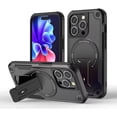 thumbnail image 1 of Case for iPhone 16,Military Grade [Built-in Kickstand] Magnetic Dual-Layer Heavy Duty Shockproof Protection TPU+PC Phone Case for iPhone 16,6.1 Inch 2024 (Black), 1 of 16