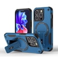 thumbnail image 1 of Case for iPhone 16,Military Grade [Built-in Kickstand] Magnetic Dual-Layer Heavy Duty Shockproof Protection TPU+PC Phone Case for iPhone 16,6.1 Inch 2024 (Blue), 1 of 16