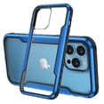 thumbnail image 1 of Case for iPhone 16, [Military Grade Drop Protection] [Wireless Charging] Soft TPU Frame + Clear Hard PC Back Case, Shockproof Non-Slip Stylish Cover for iPhone 16 - Blue, 1 of 10