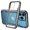 thumbnail image 1 of Case for iPhone 16, [Military Grade Drop Protection] [Wireless Charging] Soft TPU Frame + Clear Hard PC Back Case, Shockproof Non-Slip Stylish Cover for iPhone 16 - Grayblack, 1 of 10
