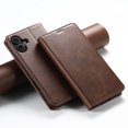 thumbnail image 1 of Case for iPhone 16 Plus, Leather Wallet Case with Kickstand RFID Blocking Credit Card Holder Magnetic Closure Shockproof Case Compatible with iPhone 16 Plus, Brown, 1 of 7