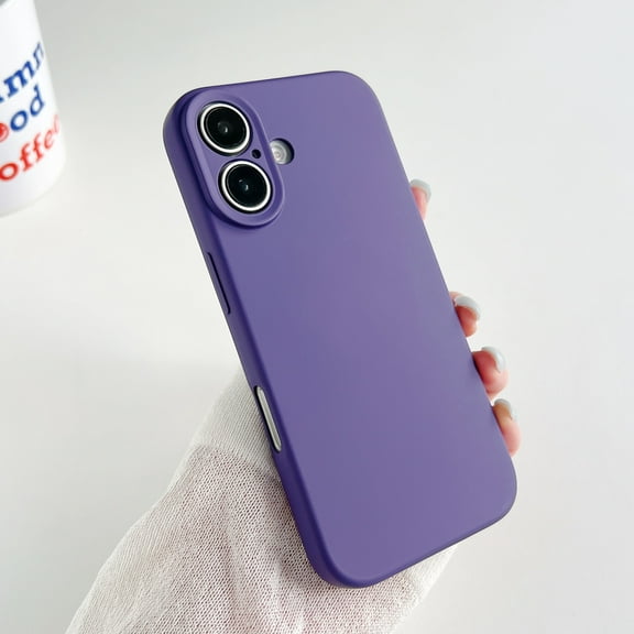 Case for iPhone 16 Plus, Liquid Silicone Phone Cover with Anti-Scratch Soft Microfiber Lining, Full Camera Coverage Non-Slip Dustproof Slim Lightweight Case for iPhone 16 Plus, Darkpurple