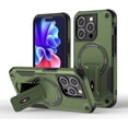 thumbnail image 1 of Case for iPhone 16 Plus,Military Grade [Built-in Kickstand] Magnetic Dual-Layer Heavy Duty Shockproof Protection TPU+PC Phone Case for iPhone 16 Plus,6.7 Inch 2024 (Green), 1 of 9