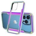 thumbnail image 1 of Case for iPhone 16 Plus, [Military Grade Drop Protection] [Wireless Charging] Soft TPU Frame + Clear Hard PC Back Case, Shockproof Non-Slip Stylish Cover for iPhone 16 Plus - Rainbow, 1 of 10