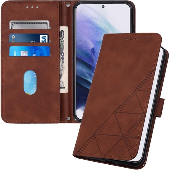 Case for iPhone 16 Plus Wallet Case,iPhone 16 Plus Phone Case with Card Holder Kickstand Magnetic Closure Durable Leather Shockproof Cover for iPhone 16 Plus 6.7 inch Brown YBS