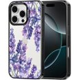 thumbnail image 1 of Case for iPhone 16 Pro, [10ft 4X Military-Grade Drop Protection] Durable & Shockproof Phone Case Cover Design for iPhone 16 Pro - Lavender - Clear Black, 1 of 6