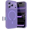 thumbnail image 1 of Case for iPhone 16 Pro 6.3'' Compatible with Magnetic Mag-Safe Charging [Camera Control Button] [Camera Protection] Matte Translucent Military Grade Shockproof Phone Case, Light Purple, 1 of 12