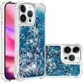 thumbnail image 1 of Case for iPhone 16 Pro Case Glitter Liquid Cute Clear,Sparkle Floating Quicksand Shockproof Protective Bumper Soft TPU Phone Case for iPhone 16 Pro 6.3 inch Love Blue YB, 1 of 14