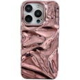 thumbnail image 1 of Case for iPhone 16 Pro,Luxury Plating Water Wrinkles Design Plating Frame Cute Lovely Girly Woman Shockproof Soft Silicone Protection Phone Case for iPhone 16 Pro,6.3 inch (Pink), 1 of 11