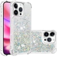 thumbnail image 1 of Case for iPhone 16 Pro Max Case Glitter Bling Liquid Cute Clear Phone Case,Floating Quicksand Shockproof Protective Bumper Soft TPU Cover for iPhone 16 Pro Max 6.9 inch Love Sliver YB, 1 of 14