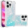 thumbnail image 1 of Case for iPhone 16 Pro Max Case Glitter Liquid Cute Clear,Sparkle Floating Quicksand Shockproof Protective Bumper Soft TPU Phone Case for iPhone 16 Pro Max 6.9 inch Star Blue YB, 1 of 14