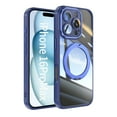 thumbnail image 1 of Case for iPhone 16 Pro Max Case Ring Holder Kickstand Built-in Camera Lens Protector Anti-Scratch Shockproof Dustproof Protection Rugged Phone Case Cover for iPhone 16 Pro Max, Blue, 1 of 10