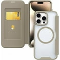 thumbnail image 1 of Case for iPhone 16 Pro Max,Clear Back Design Heavy Duty Drop Protection Anti Theft Flip Leather Wallet Card Holder Shockproof with Wireless Charge Phone Case for iPhone 16 Pro Max,6.9" 2024 (Khaki), 1 of 8