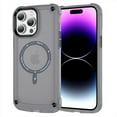 thumbnail image 1 of Case for iPhone 16 Pro Max Compatible with Magsafe, with Clear Fashion Design Soft TPU Shockproof Durable PC Back Protective Phone Case Cover for Girls Women for iPhone 16 Pro Max - Gray, 1 of 7