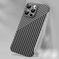 thumbnail image 1 of Case for iPhone 16 Pro Max Exposed Sides for Comfort, Fiber Pattern Designing, Shockproof Anti-fall Ultra Slim Thin Fit Rugged Hard Protective Frameless Design Phone Case Cover,Silver, 1 of 8