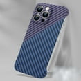 thumbnail image 1 of Case for iPhone 16 Pro Max Exposed Sides for Comfort, Fiber Pattern Designing, Shockproof Anti-fall Ultra Slim Thin Fit Rugged Hard Protective Frameless Design Phone Case Cover,Purple, 1 of 8