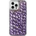 thumbnail image 1 of Case for iPhone 16 Pro Max,iPhone 16 Pro Max Case,3D Handmade Sparkle Stunning Stones Crystal Diamond Bling Glitter Girls Women Shockproof Phone Case for iPhone 16 Pro Max,6.9 inch 2024 (Purple), 1 of 6