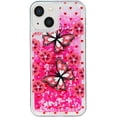 thumbnail image 1 of Case for iPhone 16 Pro Max, iPhone 16 Pro Max Case Cute Pink Glitter Luxury Sparkle Liquid Girls Women Quicksand Clear Soft TPU Protective Phone Case for iPhone 16 Pro Max 6.9" Pink Butterfly, 1 of 10