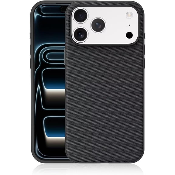 Case for iPhone 16 Pro,Skin-Friendly Tech-Woven Fabric Texture Premium Full-Body Drop Protection Shockproof Magnetic with Wireless Charge Phone Case for iPhone 16 Pro,6.3" 2024 (Black)