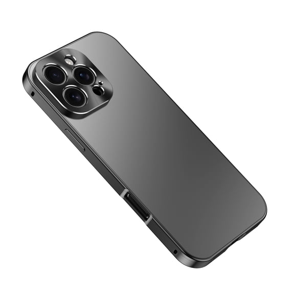 Case for iPhone 16 Pro Slim Fit, Luxury Shockproof Protective Thin Lightweight Metal Smoothly Anti-Fall Cover Compatible with iPhone 16 Pro Anti-Scratch Wireless Charging, Black