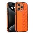 thumbnail image 1 of Case for iPhone 16 Pro Slim Lychee Texture PU Leather Cover, Shockproof Camera Lens Protection Silicone Bumper Drop Resistant Protection Phone Cover for iPhone 16 Pro, Orange, 1 of 6