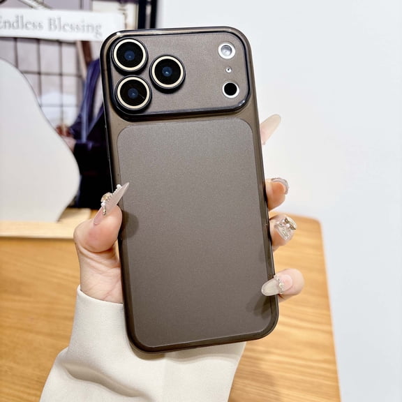 Case for iPhone 16 Pro, Transparent Ultra Slim Soft TPU Shockproof Protective Lightweight Clear Cover with Large Camera Window & Lens Protection, Black