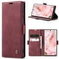 thumbnail image 1 of Case For iPhone 16 Wallet Case, [RFID Blocking] Card Holder Stand [Shockproof TPU Interior Case] PU Leather Magnetic Protective Flip Cover for iPhone 16,Winered, 1 of 7
