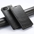 thumbnail image 1 of Case for iPhone 16e, Magnetic Matte Premium PU Leather Stand Flip Cover with Card Slots and Wallet, Shockproof and Full Body Protection Compatible with iPhone 16e - Black, 1 of 6