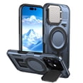 thumbnail image 1 of Case for iPhone 17 6.1-inch with Adjustable Metal Camera Lens Cover Stand Compatible with MagSafe [Military-Grade Protection] Rugged Heavy Duty Magnetic Case,Blue,For iPhone 17, 1 of 6