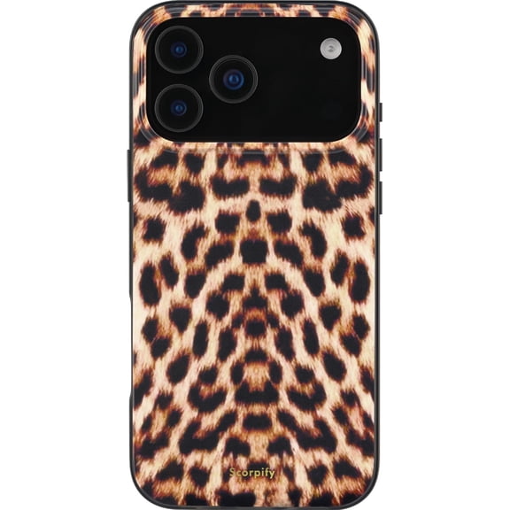 Case for iPhone 17 Pro Case [Compatible with MagSafe] with Realistic Leopard Cheetah Fur Print Design, Cute Phone Cover for Women Girls, Slim Shockproof Bumper