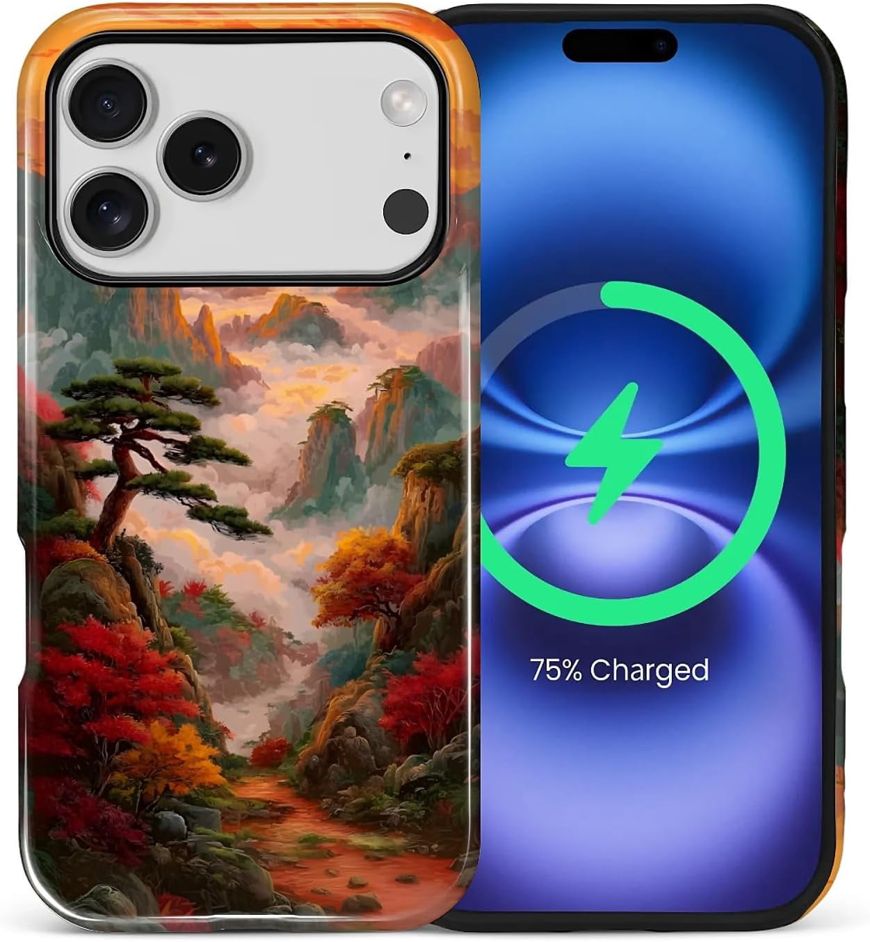 Case for iPhone 17 Pro Case, Hybrid 2-Layer Silicone Protective Glossy ...